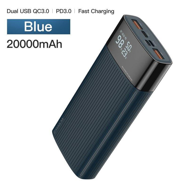 KUULAA power bank 20000mah Quick Charge 3.0 portable charger PD fast charging powerbank for redmi note 9 poco x3 iphone 11 X XR - Surprise store