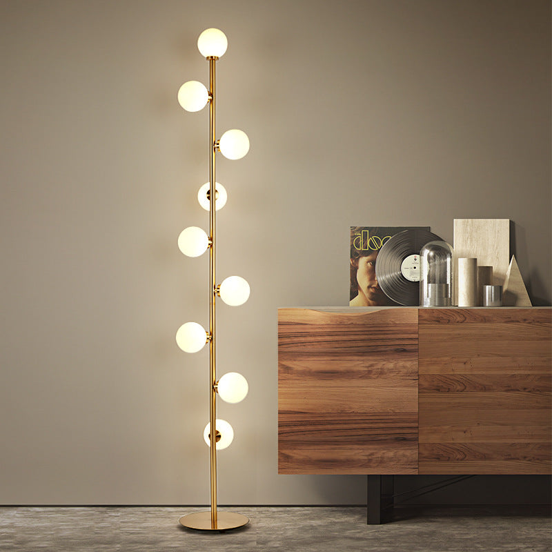 LED living room standing lamp bedside lights home deco lighting Glass ball fixtures Nordic Modern bedroom floor lamps 90v-260v