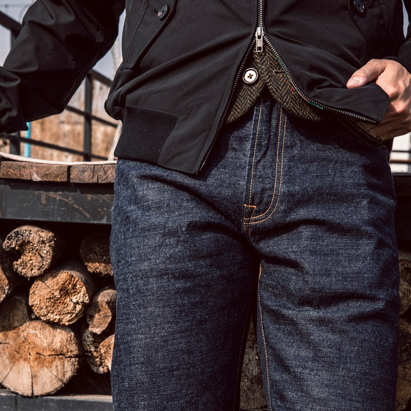 Red Tornado 501CT Taper Fit Men's Selvedge Jeans Casual Jean Blue Onewash