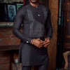Men's Long-Sleeve Shirt Printed Stripes African Traditional Dashiki Fashion Tops Men Muslim Clothes 2021 New Plus Size Tee Male