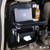 Pu Leather Pad Bag Car Seat Back Organizer Foldable Table Tray Travel Storage Bag Foldable Dining Table Car Seat Storage Bag