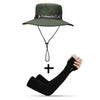 UPF 50+ Summer Hats Men Sun Protector UV-proof Breathable Bucket Hat Large Wide Brim Hiking Outdoor Fishing Beach Cap Cowboy New