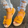 BRKWLYZ 2021 Women Casual Sandals Summer Shoes Hemp Flats Platform Ladies Bowknot Buckle Strap Fashion Woman New Peep Toe Female
