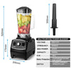 24 Month Warranty BPA FREE 3HP 2200W Heavy Duty Commercial Blender Juicer Ice Smoothie Processor Mixer