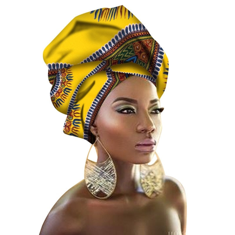 National Decorative Scarf Shawls Women African Head Wrap African Traditional Fashion Printed Ankara Cotton Headscarf