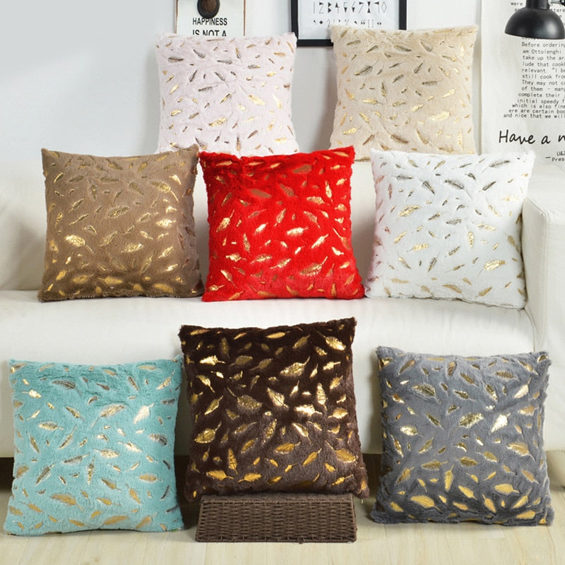 Fashion Feather Fur Decorative Cushion Cover Home Plush Pillow Case Bed Room Pillowcases Decoration Sofa Throw Pillow covers