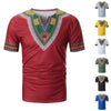 New Arrived Folk-custom T-shirts Men Summer Casual African Print V Neck Pullover Short Sleeve T-shirt Top Blouse camiseta #C - Surprise store