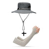 UPF 50+ Summer Hats Men Sun Protector UV-proof Breathable Bucket Hat Large Wide Brim Hiking Outdoor Fishing Beach Cap Cowboy New