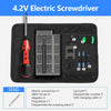 DTBD 4.2V Electric Screwdriver Set Smart Rechargeable Cordless Power Screw Driver Kit with LED Light Lithium Battery Operated