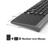 AVATTO Thin 2.4GHz USB Wireless Mini Keyboard with Number Touchpad Numeric Keypad for Android windows Tablet, Desktop, Laptop,PC - Surprise store