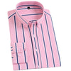 Vertical Striped Shirt Elastic Stretch Long Sleeved Business Men Dress Shirts Formal Casual Standard Fit Fashion Man's Clothing