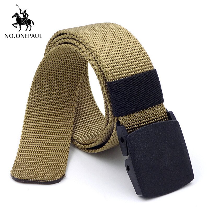 NO.ONEPAUL Men's casual fashion tactical belt alloy automatic buckle