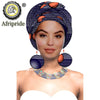 African Turbans African Headwraps for Woman African Headscarf Nigerian Headtie with Matching Earring Dashiki Ankara Wax S20H004