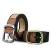 Men & Women Canvas Belt Metal Buckle High Quality Pin Buckle Jeans Belt Tactical Belts for Men Military Strap Army Green Striped
