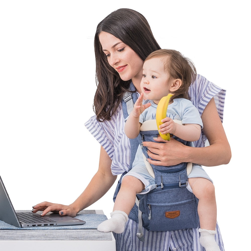 Sunveno Ergonomic Baby Carrier Baby Kangaroo Child Hip Seat Tool Baby Holder Sling Wrap Backpacks Baby Travel Activity Gear