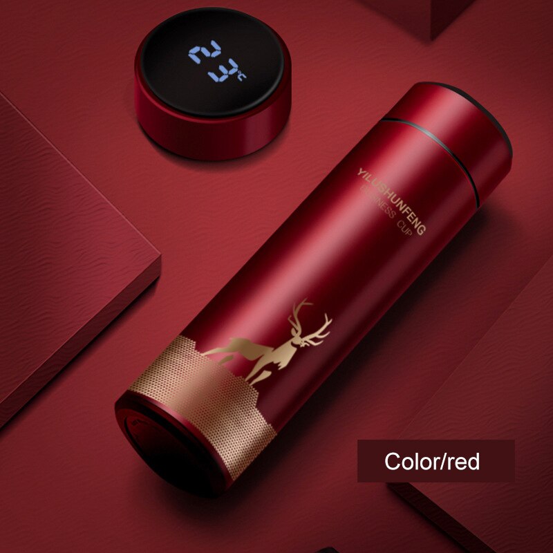 500ML Thermos Vacuum Flasks Temperature Display 304Stainless Steel Hot Water Bottle
