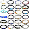 Wholesale Lots 15 Pcs Mixed Bracelets Natural Stone Stretch Women Men Bracelets