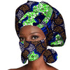 African Headwrap Earrings Hair Accessories Scarf Bonnet Ankara Wax Fabric Head Turban African Headscarf Mask Match Print A20H004