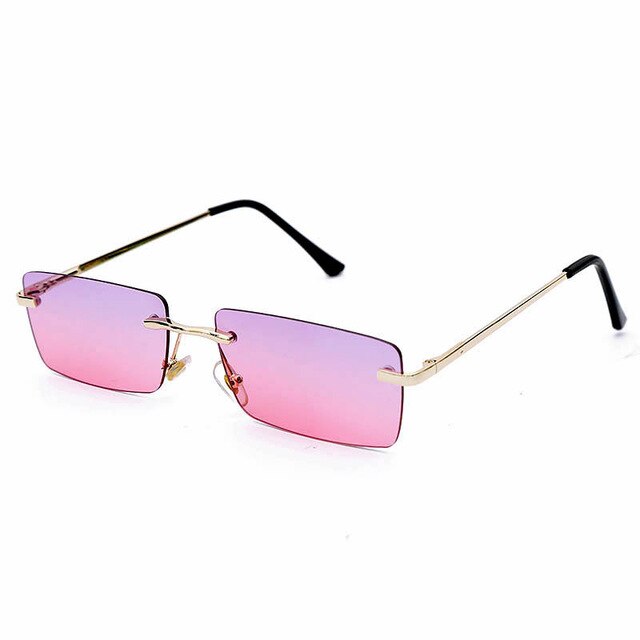 New Luxury Brand Rectangle Ladies Sunglasses Women Rimless Square Polarized Sun Glasses For Ladies Zonnebril Dames Vrouwen Bril