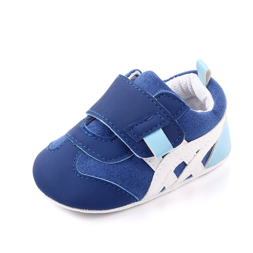 New Spring Autumn Baby Shoes Baby Boys Casual Soft Sole PU Suede Leather shoes Crib Anti-slip Sneakers First Walkers 0-18M