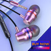 2021 Stereo Bass Headphone In-Ear Universal 3.5MM Wired Earphones Metal HIFI Earpiece with MIC for Xiaomi Samsung Huawei Phones