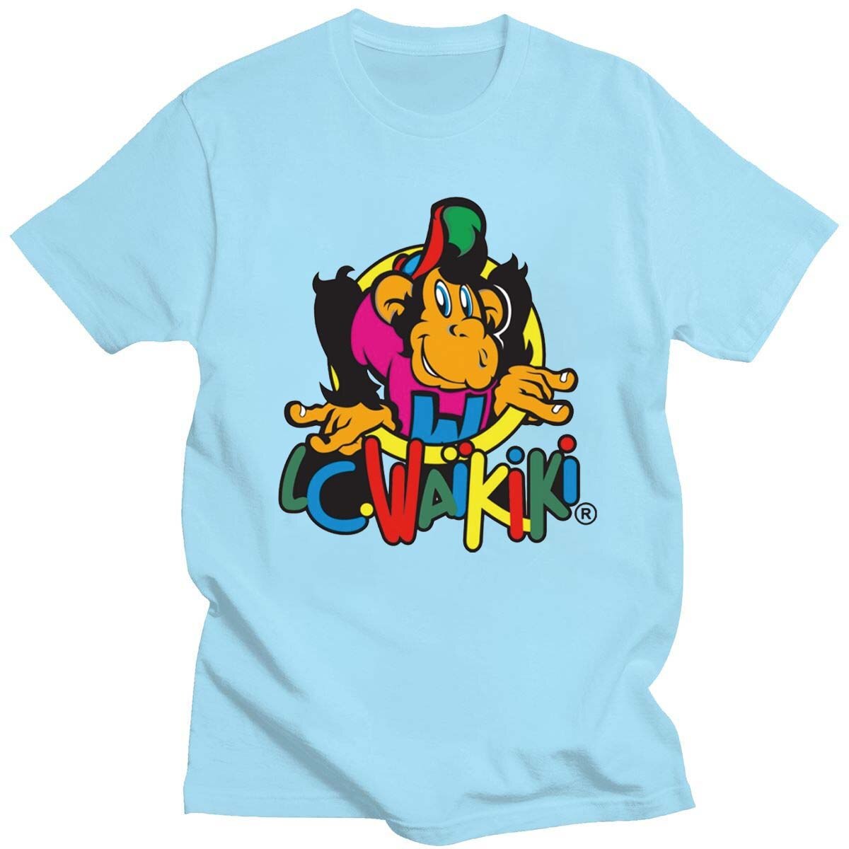 Monkey T Shirt LC Waikiki Monkey Merchandise T-Shirt Graphic Cotton Tee Shirt Mens Short Sleeves Beach Tshirt