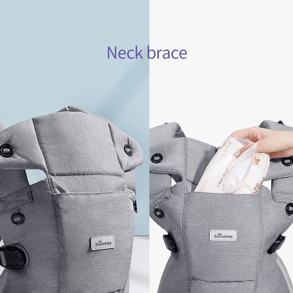 Sunveno Ergonomic Baby Carrier Breathable Front Facing Infant Baby Sling Backpack Pouch Wrap Baby Kangaroo For Baby 0-12 Months