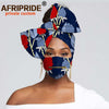 African Headscarf for Women Headwear Floral Turban Head Scarf Head Wrap Hair Accessories Match Print Mask with Zipper A20H016
