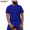 2019 African Men Clothing Ankara Pants Set Dashiki Shirt 2 Piece Outfit Crop Top Attire Short Sleeve Casual AFRIPRIDE A1916032