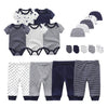 2021 Solid Unisex New Born Baby Boy Clothes Bodysuits+Pants+Hats+Gloves Baby Girl Clothes Cotton Clothing Sets Roupa de bebe