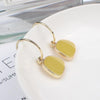 Manxiuni 2020 new ladies earrings fashion Simple earrings pendant acrylic metal earrings women's party dating jewelry - Surprise store