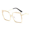 Oversized Square Sun Glasses Ladies 2021 New Luxury Pearl Sunglasses Women Brand Designer Fashion Shades big Square