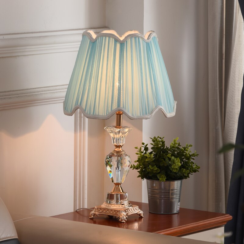 Crystal Table Lamps Desk Lights Luxury  Dimmer Modern Contemporary Fabric for Foyer Living Room Office Creative Bed Room Hotel