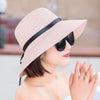 Big side Beach big brim hat casual summer caps Ladies shade Black belt Woman Europe America sun hats hand made women straw cap - Surprise store