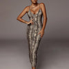 HAOYUAN Sexy Leopard Snake Print Spaghetti Strap Bodycon Midi Dress Women 2020 Summer Fashion Vestidos Night Party Club Dresses