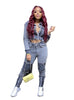 Women Jeans 2020 New High Waist Ripped Destroyed Pants Demin Patchwork Bodycon Tassels Bodycon Slim Pencil Jeans Club