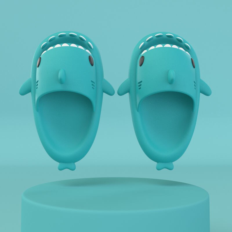 Xiaomi Shark Summer Children's Slippers Rainbow Shoes for Kids Toddler Outdoor EVA Cartoon Print Cute Flat Heels Beach Sandals