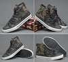 Spring New Men's High-top Canvas Shoes Korean Fashion Camouflage Vulcanized Shoes Round Toe Trend Tie Sneaker Rubber Men Boots - Surprise store