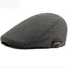 HT2888 Berets Men High Quality Autumn Winter Wool Hat Striped Ivy Newsboy Flat Cap Artist Painter Hat Male Adjustable Beret Cap