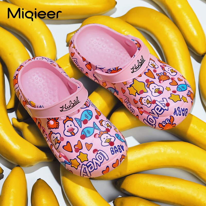 Summer Children Outdoor Sandals Boys Girls Beach Shoes Soft Non-slip Hollow Cave Shoes For Kids Baby Toddler Indoor Home Shoes
