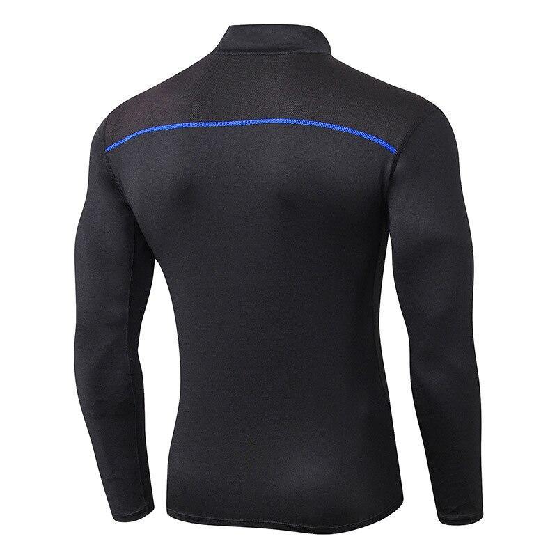 Sport High collar Compression Shirts Men Bodybuilding Sportswear T-shirtLong Sleeve Top Gyms T Shirt Men Fitness Tight Rash gard - Surprise store