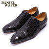 LUXURY ITALIAN LEATHER SHOES MEN NEW FASHION PLAID PRINTS LACE UP BLACK BROWN WEDDING OFFICE SHOES FORMAL OXFORD SHOES FOR MEN
