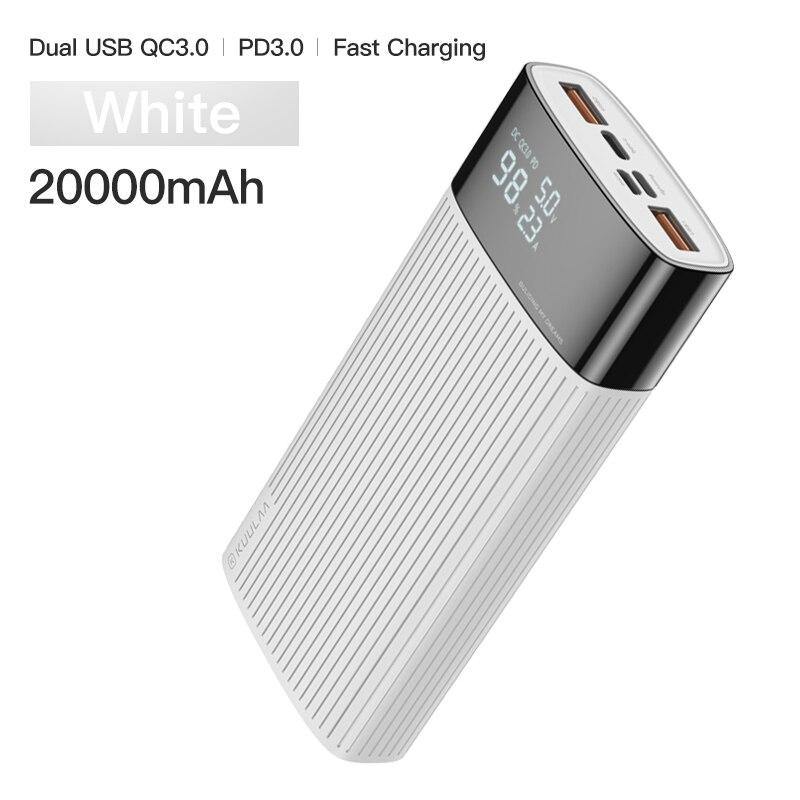 KUULAA power bank 20000mah Quick Charge 3.0 portable charger PD fast charging powerbank for redmi note 9 poco x3 iphone 11 X XR - Surprise store