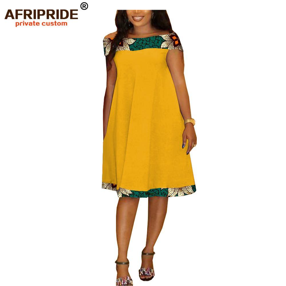 2019 african Autumn women dress AFRIPRIDE private custom long sailor collar midi dress super batik cotton plus size A722586 - Surprise store