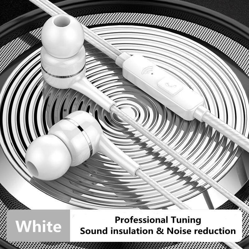 3.5mm Wired Headphones With Bass Earbuds Stereo Earphones Music Headphones Sport Earphones Gaming Headset With Mic for Xiaomi