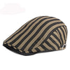 HT3027 Beret Men Women Striped Beret Hat Spring Summer Ivy Newsboy Flat Cap Retro Artist Painter Hat Adjustable Gastby Beret Cap