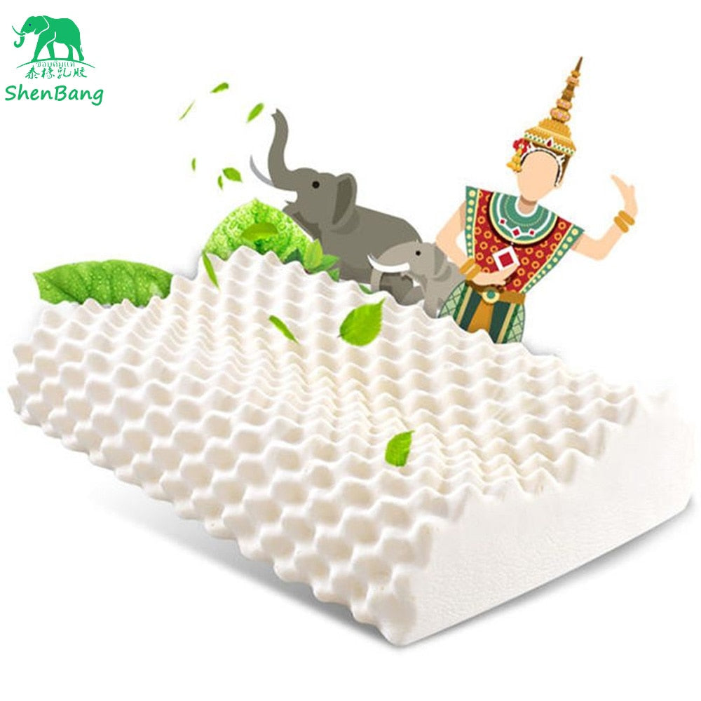 Thailand Natural Latex Orthopedic Massage Pillow Neck Cervical Spine Protected Remedial Big Vertebrae Pillow