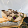 Veowalk New Flower Embroidered Women Breathable Flats Slip On Cotton Fabric Linen Comfortable Old Peking Ballerina Flat Shoes