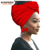 2020 fashion african headwraps+earings 2 piece sets for women bazin riche african head scarf pure cotton A19H002 AFRIPRIDE