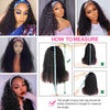 Beaufox Water Wave Headband Wig Human Hair Wigs For Black Women Brazilian Scarf Wig No Gel Glueless Remy Curly Human Hair Wigs